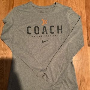 Nike Orangetheory Coach Grey Dri-Fit Long Sleeve. Size small.